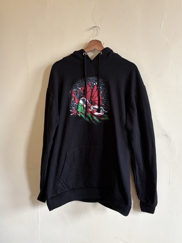 Welsh dragon hoodie black - dragon,