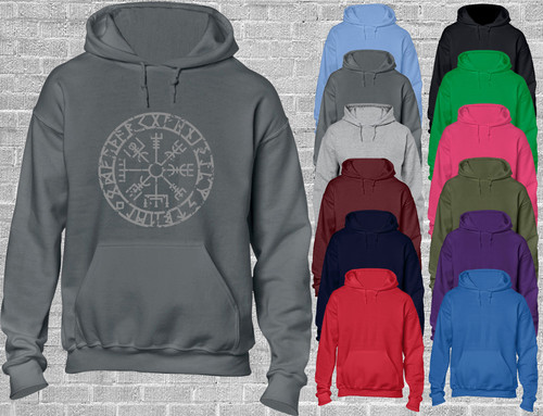 Vegvisir viking compass hoody - compass,