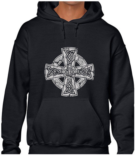 Celtic cross vintage hoody - cross,